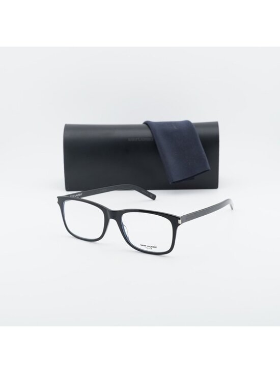 Saint Laurent SL288 SLIM 001 Eyeglasses Black 54mm Rectangle Frame main image 8
